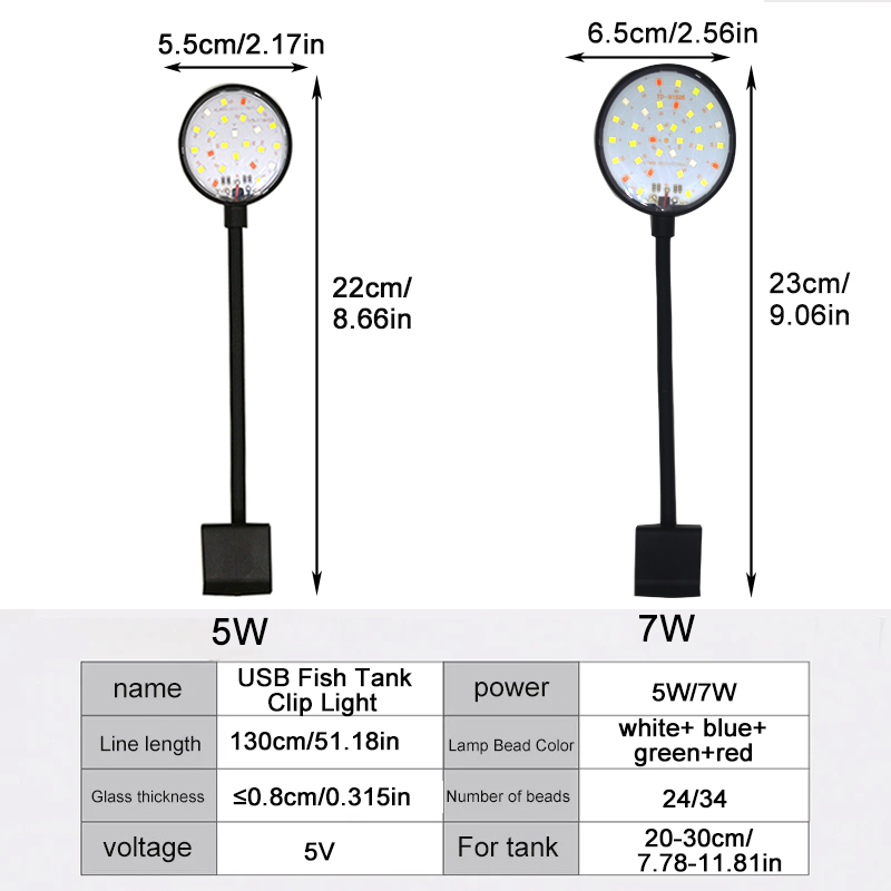USB حوض السمك LED مصباح خزان ا - مراجعة Aquarium Plant Iron وسعره